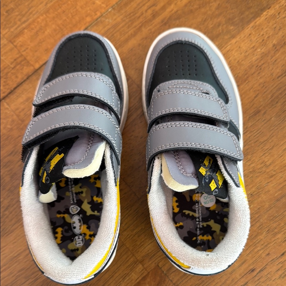 Kids' Black and Gray Velcro Sneakers